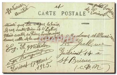 Brzeg Bretanii — Demoniczna morze przez przypływ — Gédéon Villard Quimper — Rewers