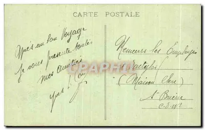 Cherbourg - Plaża przy pełni księżyca — Zbiór A. B., Cherbourg — Rewers