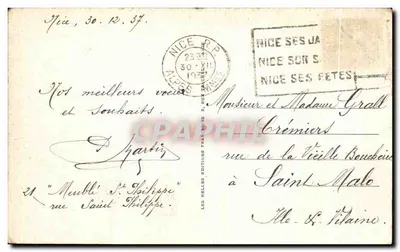 Nice — Port i widok na Mont-Boron — Wydawnictwo Francuskie, nr 366 — Rewers