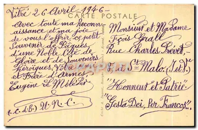 VITRÉ (I.-et-V.) — Il Castello e la Corte degli Archivi (XI secolo) — Verso