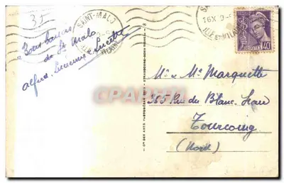 Saint-Malo — O Castelo e a Grande Praia — LL 276 — Verso