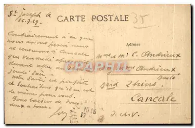 St-Malo (I.-et-V.) — Plein van het Kasteel — Artistieke uitgave A. Lamiré, Rennes — Achterkant