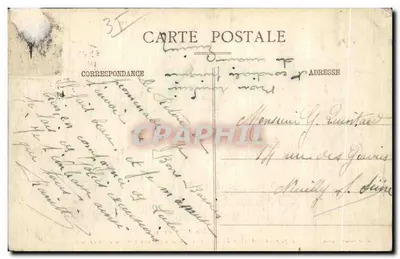 St-Malo - Côte d'Emeraude, Le Grand Bey e la Tour Bidouane sotto la luna — Artaud e Nozais, Nantes, n°407 — Verso