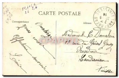 Floresta de FONTAINEBLEAU — Rocher Saint-Germain — Editor não identificado, n° de série 353 — Verso