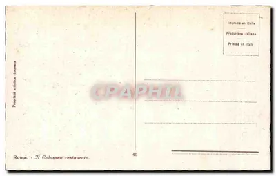 Roma - La vista del Colosseo restaurato — edizione italiana, n°40 — Verso