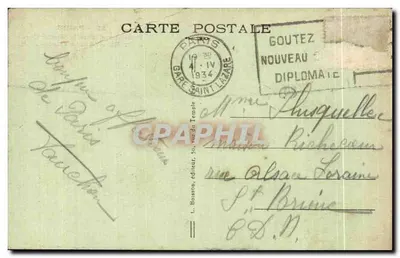 Parijs - Panorama richting het Heilig Hart en de Butte-Montmartre — J. H. — n° 85 — Achterkant