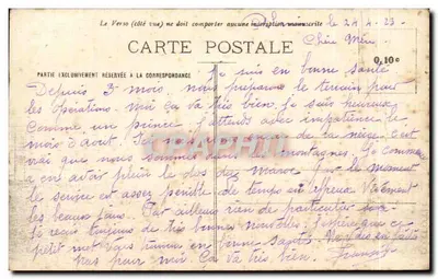 Féz — Wewnętrzny budynek arabski — A. Pieux, wyd., Fès — Rewers
