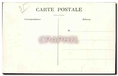 Le Châtelet, por Vitré (Ille-et-Vilaine) — castelo com lago e torre redonda — editor Coll. E. Hamon, n° 3779 — Verso