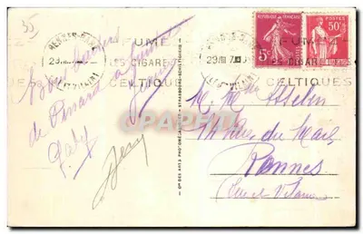 Dinard - Les Palmiers w kierunku St-Malo — Stara pocztówka nr 128, wydawca Dinard — Rewers