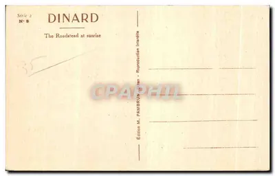 Dinard - La Rade au lever du Soleil — seria 2 N° 8, wydanie M. Pambrun — Rewers