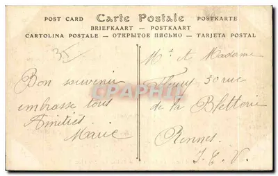 Stara pocztówka Dinard Cote D Emeraude la pointe de la Malouine — Rewers