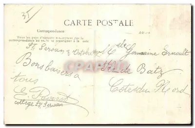 Saint-Servan — Matka Boża z Bizeux — Wyd. E.D. n°1620 — Rewers