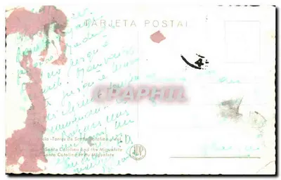 Torres de Santa Catalina y del Santo Miguel — Santa Catalina y del Santo Miguel — Tarjeta Postal — Mặt sau