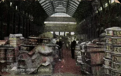 Covent Garden Market, Londen — interieur — zonder uitgever of nummer zichtbaar
