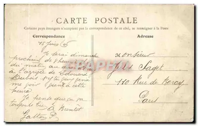 Asnières - El perro salvador en el Cementerio de Perros — B. F., París, n°28 — Reverso