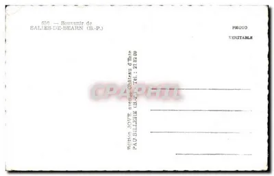 Salies-de-Béarn — Pamiątka z Salies — wydawnictwo Jovet — Rewers