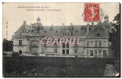 S. GEORGES-SUR-LOIRE (M.-et-L') — Castelo de Serrant - Pátio de Honra — Editor M.L. Nantes, n° 253