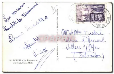 Dinard — A Palmeraie no fundo, Saint-Malo — C.A.P. (51) — Verso