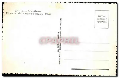 Saint-Germé — Um dormitório da casa de crianças Hélios — Éditions LAVIELLE — Verso