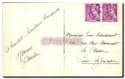Chamonix — Wspinaczka na serak — Wydawnictwo Graficzne Neuchâtel n°244 — Rewers