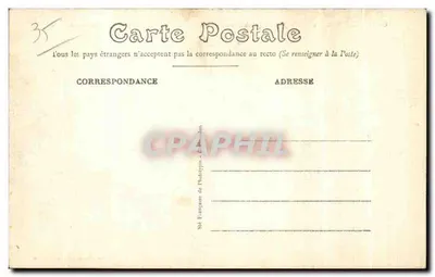 Rennes – A Escola St-Vincent – Hospital militar temporário n° 4 – Guerra Europeia 1914-15-16 – Editor E. Mary-Rousselière — Verso