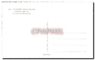 蒙特里昂湖 — 莫尔济讷（上萨瓦省） — C.A.P. 巴黎 — 背面