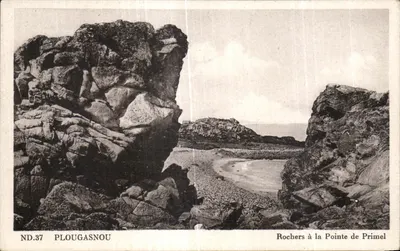 Rochas na Ponta de Primel — Plougasnou — ND.37 — Editor: Cie des Arts Photomécaniques, Paris