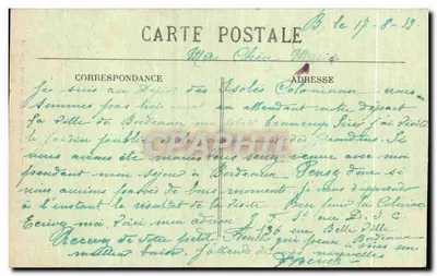 Bordeaux — Il Monumento dei Girondini — M. D. (n° 343) — Verso