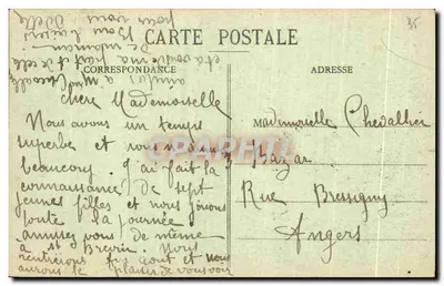 Costa dell'Emerald - Emerald Coast — Saint-Malo, isola di Cézembre - Studio di roccia - G. F. - n° 3829 — Verso