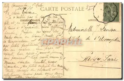 Costa de Émeraude — Pôr do Sol no Grande Bé — G. F. — Coleção Giffard, T. Gatria, succ. St-Malo — Verso
