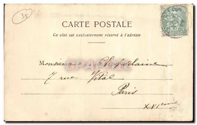 St-Malo - As Ondas batendo nos Muros — Costa de Émeraude, n°54, editor H.L.M. — Verso