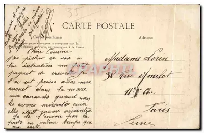 Saint-Malo — Puesta de sol sobre el gran Bé — G. F. (G. F. Géniaux hijo, Saint-Malo) — Reverso