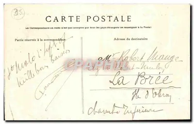 Saint-Malo — A Praia de Bon-Secours em um dia de Tempestade — G.F. — Editor GERMAIN filho mais velho — Verso