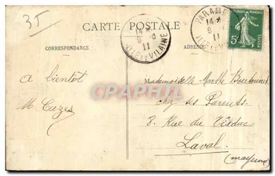 Antieke ansichtkaart Cote d'Emeraude St Malo L'Eventail — Achterkant