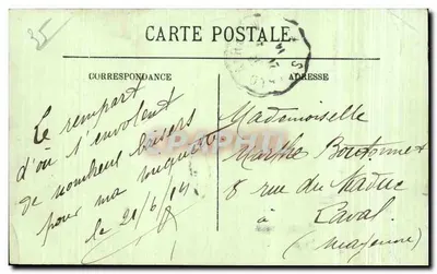 Saint-Malo — Los Muros y la Torre Quic-en-Groigne — Editor Comptoirs Grand Bazar, n°214 — Reverso