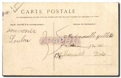 Saint Malo — Os Muros — Costa da Esmeralda, editor desconhecido, n° 3844 — Verso