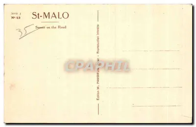 Saint-Malo — Rada w zachodnim świetle — Wydawnictwo M. Pambrun, seria 3 nr 13 — Rewers
