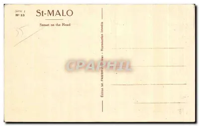 Saint-Malo - A Baía ao Crepúsculo — Edição M. Pambrou — Verso