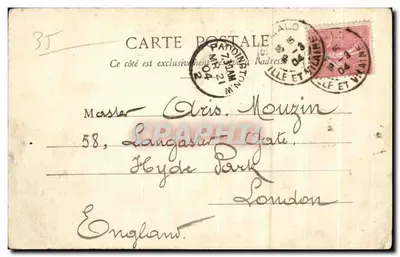 St-Malo - Le Môle un jour de Tempête — éditeur H.L.M. n°53 — Verso