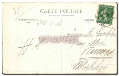 Saint Malo - O túmulo de Châteaubriand em um dia de tempestade - G. F. — Verso
