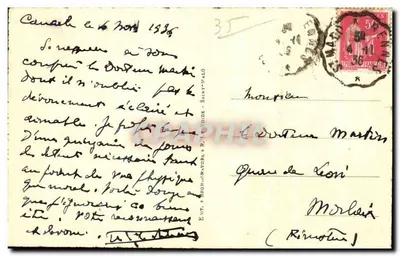 Saint-Malo — La Digue in tempo tempestoso — Ed. Bromatvore a R. T. Roids — Verso