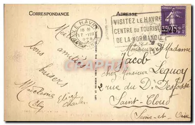 Le Havre — Efekty fal — Wydanie specjalne 'Dla turystów' — LL — Rewers