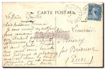 Le Havre — Efeitos de Ondas na entrada do Porto — Editor B.L.D. n°48 — Verso