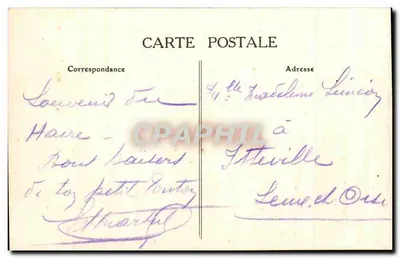 Le Havre — Widok jetée podczas burzy — C.V.3 — Rewers