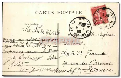 Le Havre — La Digue par gros Temps — t'oll. A. P., Le Havre — Rewers