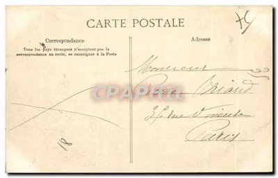 LE HAVRE — A Falaise após o deslizamento — Editor E. L. D. Paris, n° 192 — Verso