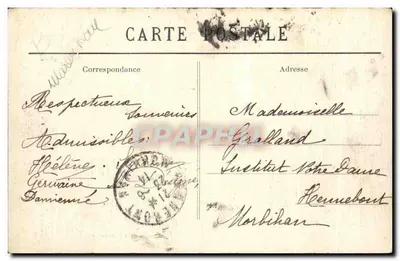 Vannes — Algemene Uitzicht — De Plein van het Stadhuis — Collectie Villard, Quimper — Achterkant