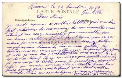 VANNES - O Hotel de Ville — Coleção H. Laurent, Port-Louis, n° 2839 — Verso