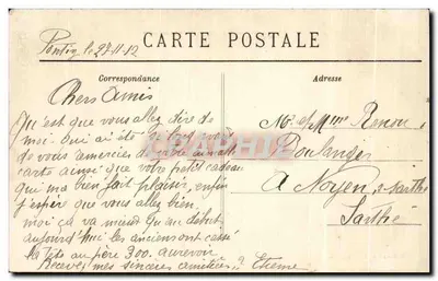 Pontivy — El Muelle de Arcol — La Caja de Ahorros y la Oficina de Correos — Colección Villard, Quimper — Reverso