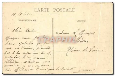 Quiberon (Morbihan) — A grande Ponta em um dia de Tempestade — Coleção L. Lannetongue, Quiberon — Verso